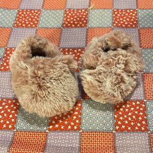 Carter's Pink (Mauve) Faux Fur Baby Booties